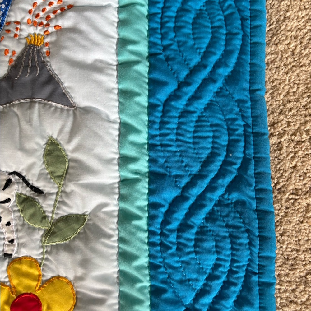 Vibrant Alphabet Quilt for Kids/Hawaiian Themed - Picture 4 of 5
